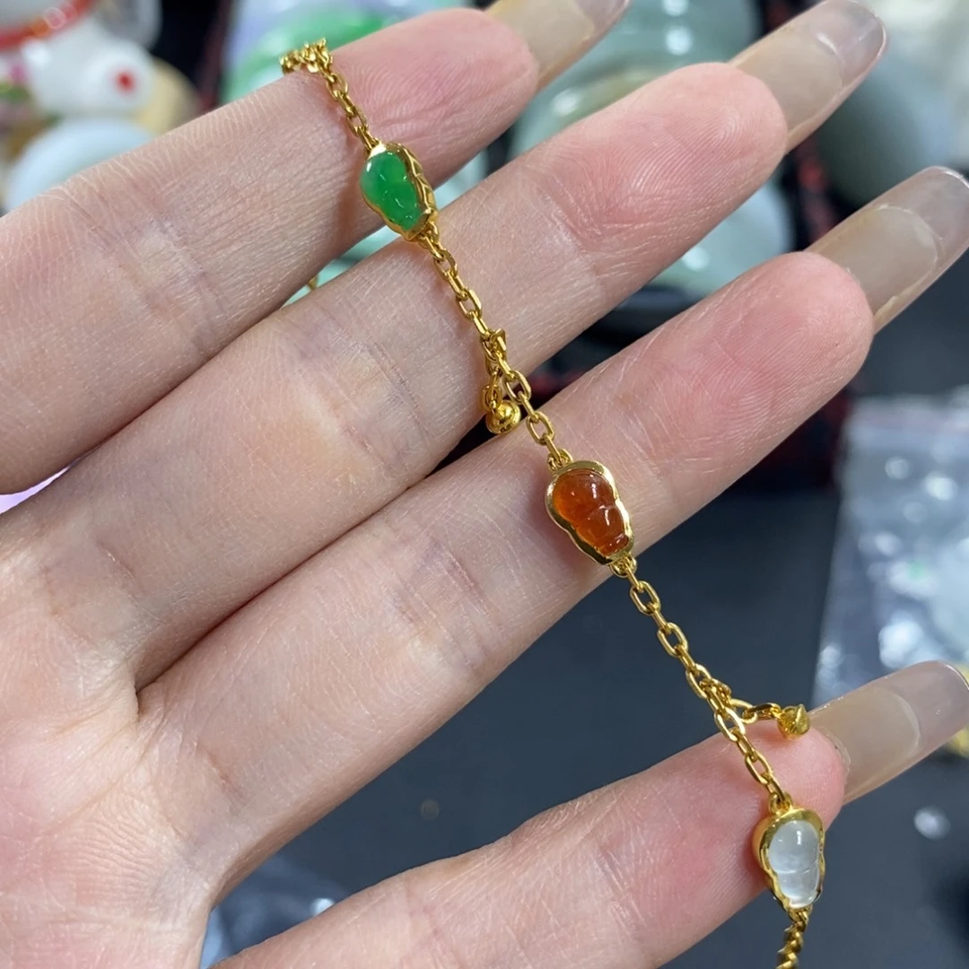 E***.翡翠未镶嵌手链天然翡翠