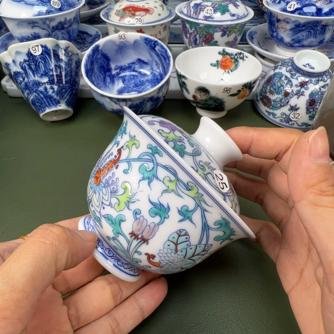 陶瓷景德镇纯手工纯手绘茶具木木25
