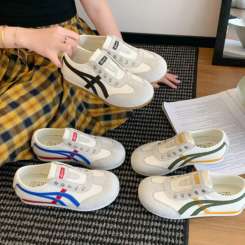 中国风拼色轻便软底女德训鞋百搭小众春秋帆布鞋软底时尚休闲鞋子
