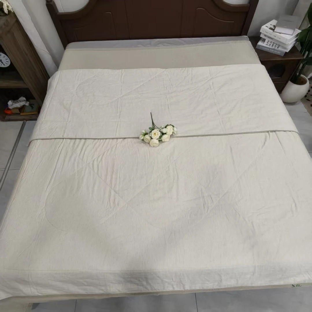 200*230罗布麻鱼骨纹春秋被麻原色