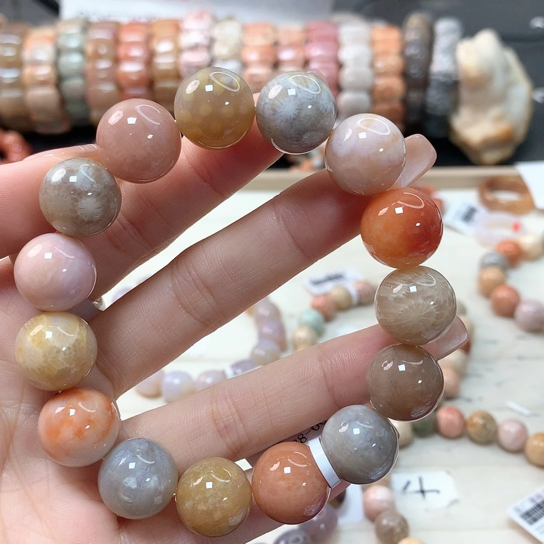 硅化珊瑚（珊瑚玉）手链未镶嵌?*?065