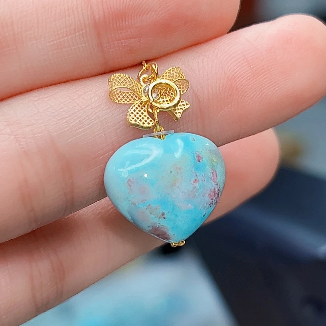 绿松石珠宝奇石18K金镶嵌