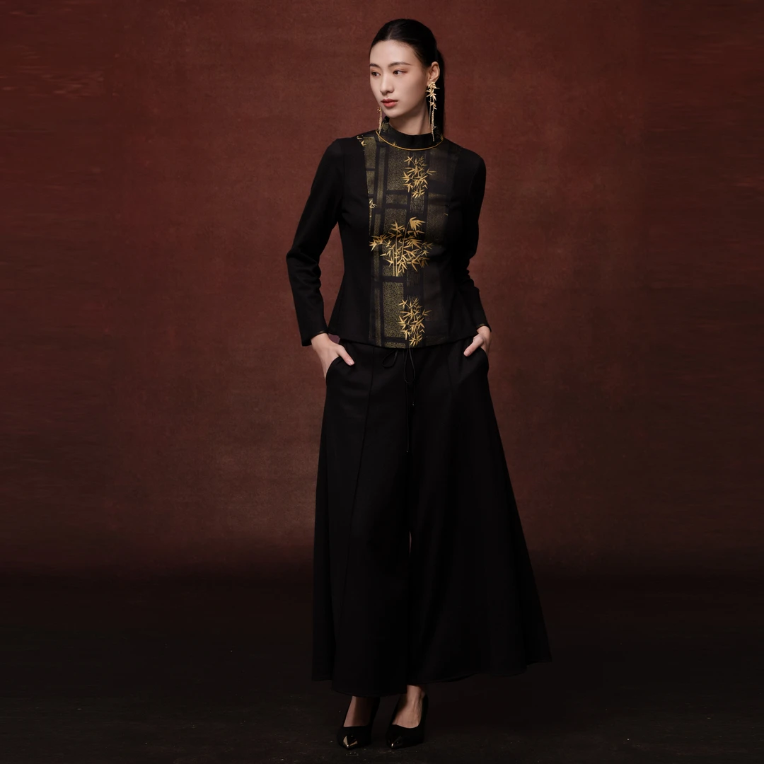 【宋锦】喻竹风上衣954217606+竹影兮裤子裤子954227607 新中式