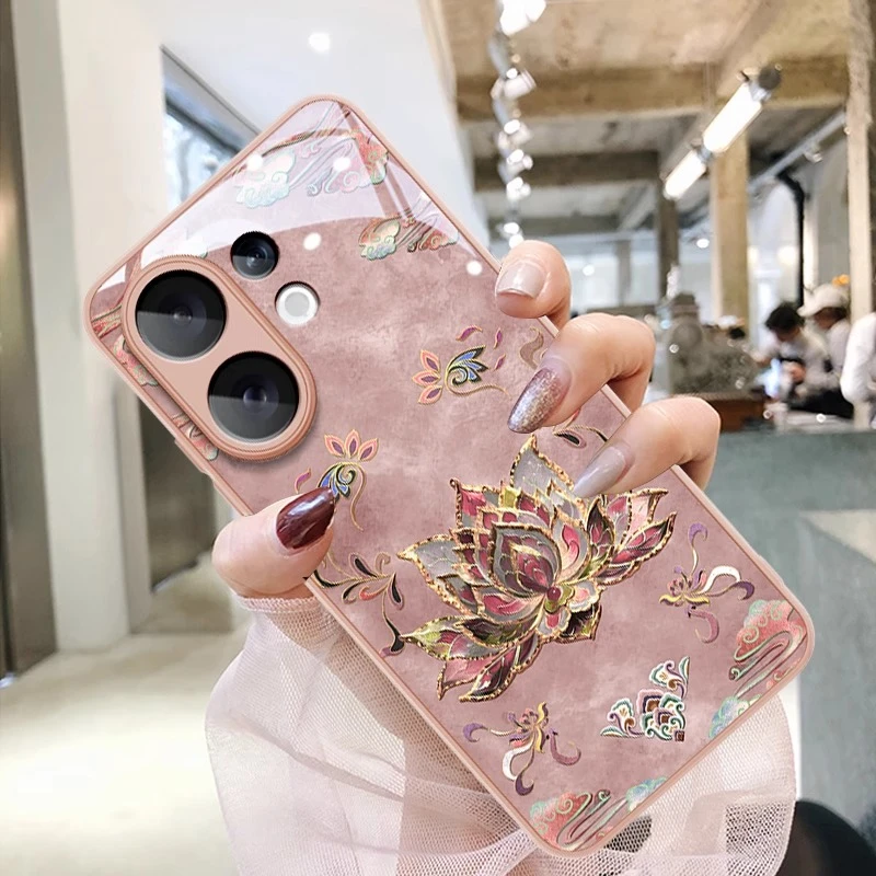敦煌鎏金莲花适用vivos30手机壳s30promini新款s20pro女神全包ins