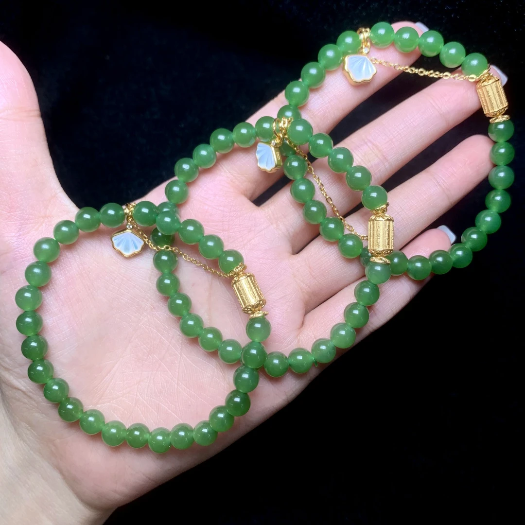 【云上叙】和田玉DIY单圈手串-多样性发一件-约6mm V75336-K（商城）