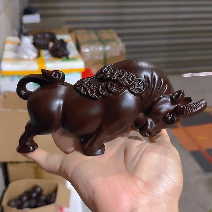 木黑檀木20金钱牛一只
