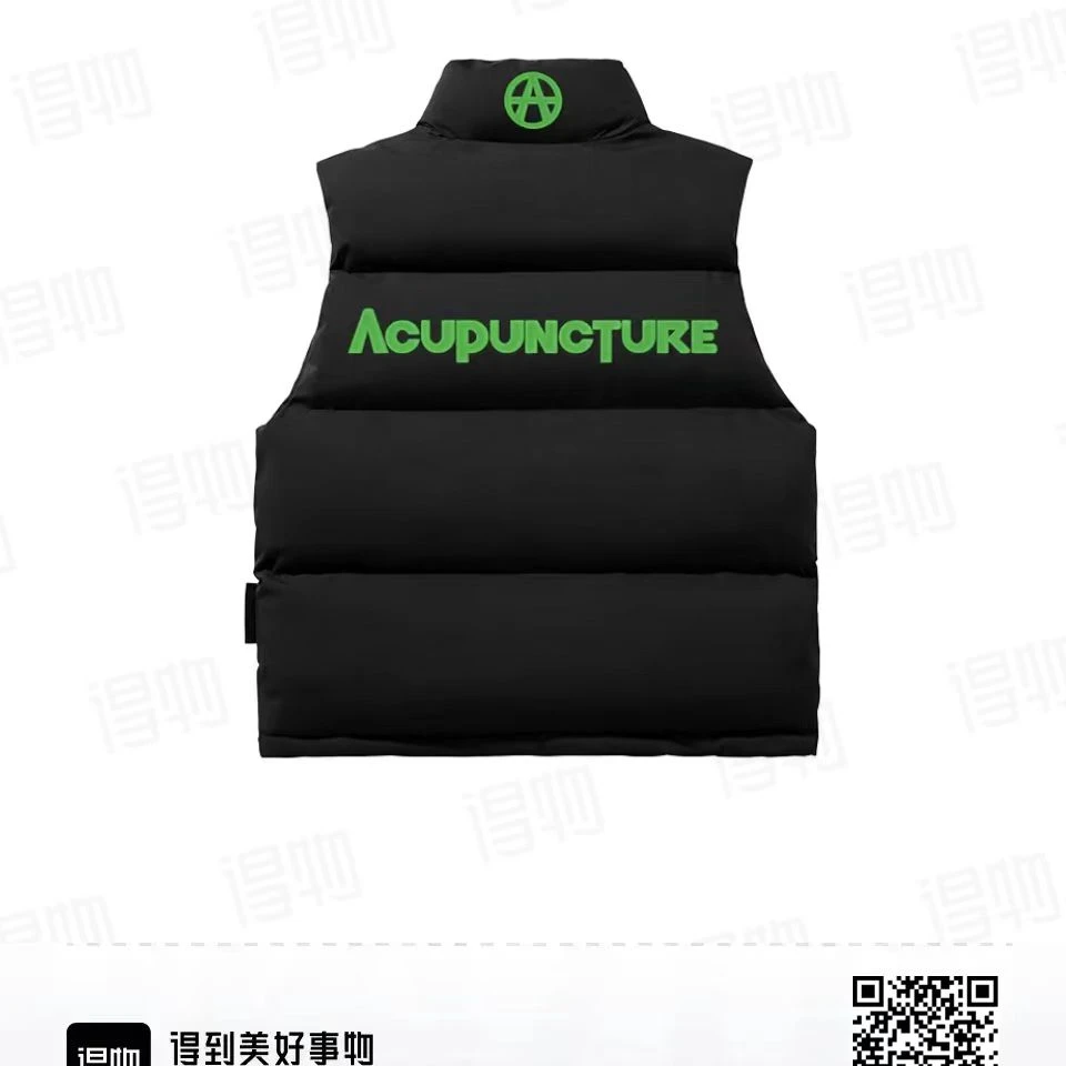 A2.0立领植绒字母logo刻字膜宽松硬壳马甲-男女同款