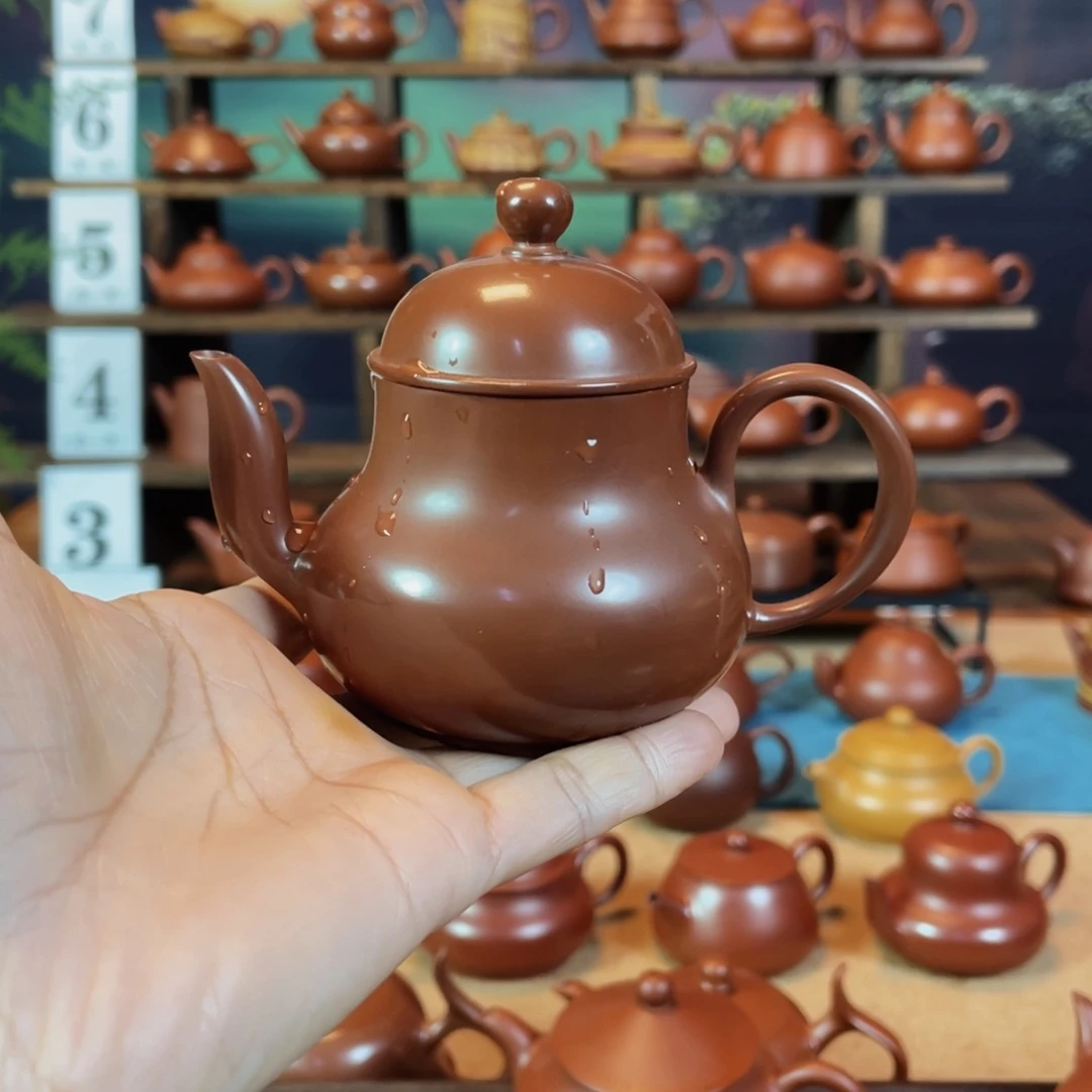 茶壶紫砂北**狼潮州手工手拉朱泥水磨思婷壶