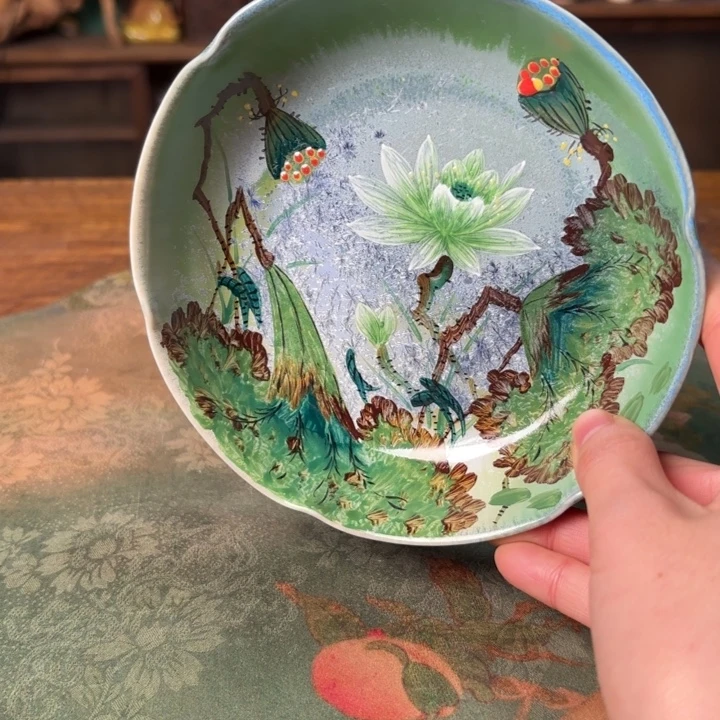 柴烧纯手工手绘陶瓷