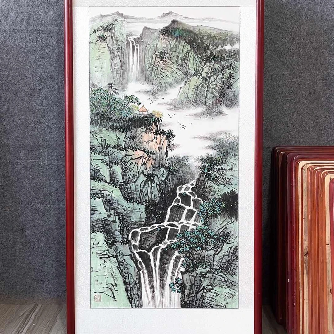 国画书画作品带框63×123