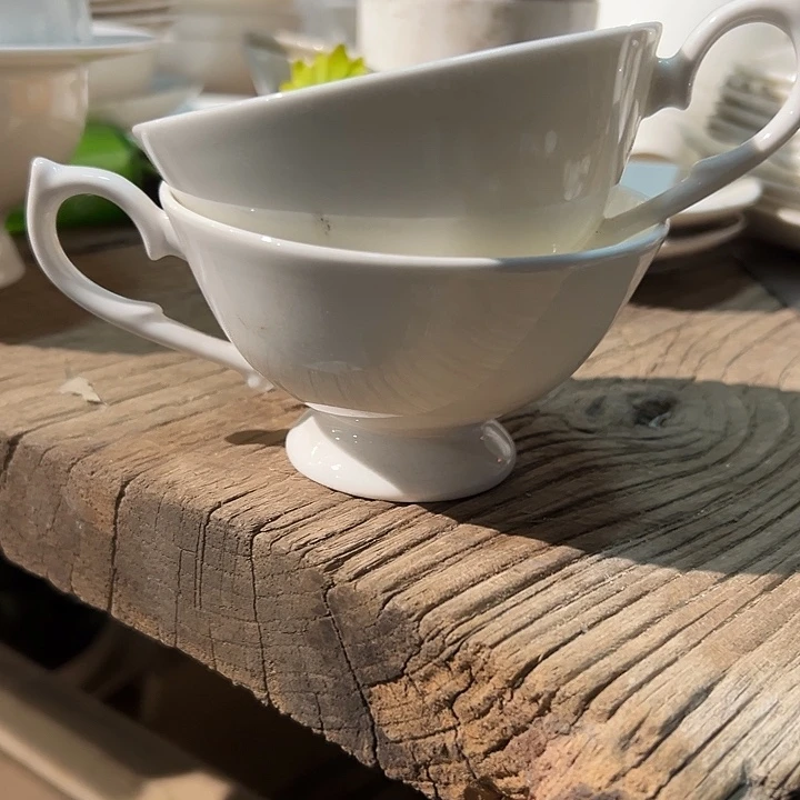 国营尾货骨瓷咖啡杯一对