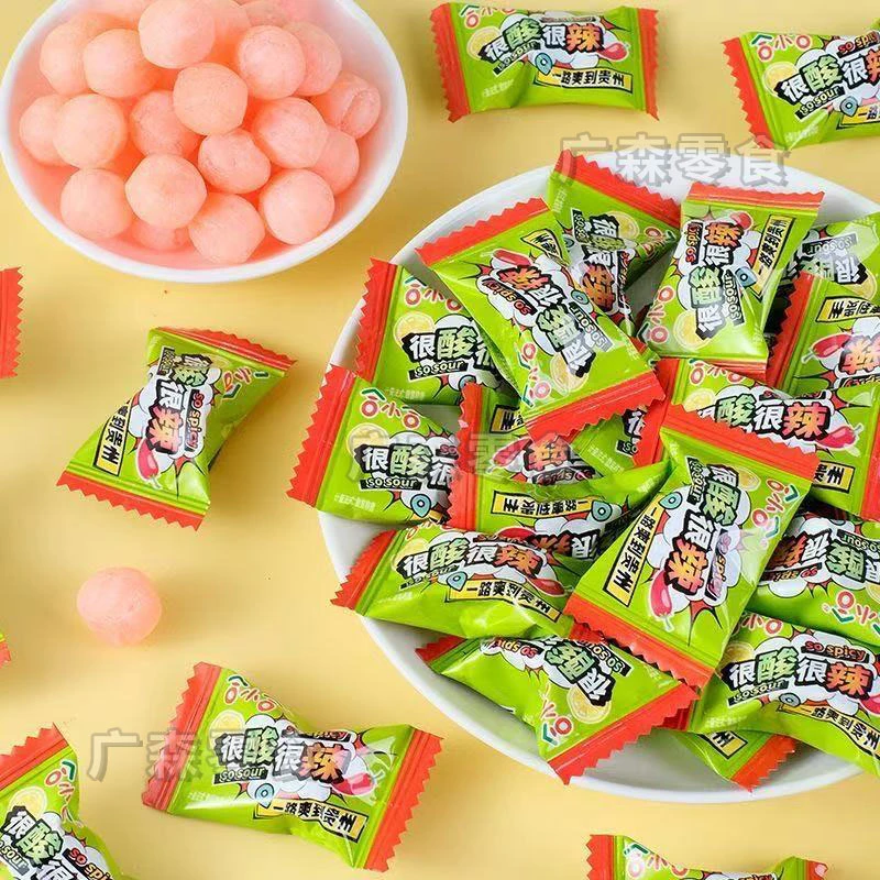 很酸很辣糖酸辣糖趣味创意热卖新品果味硬糖整蛊搞怪糖果休闲糖果