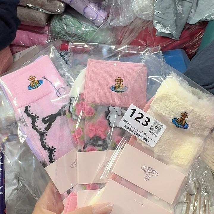 123 西太后水晶袜三双