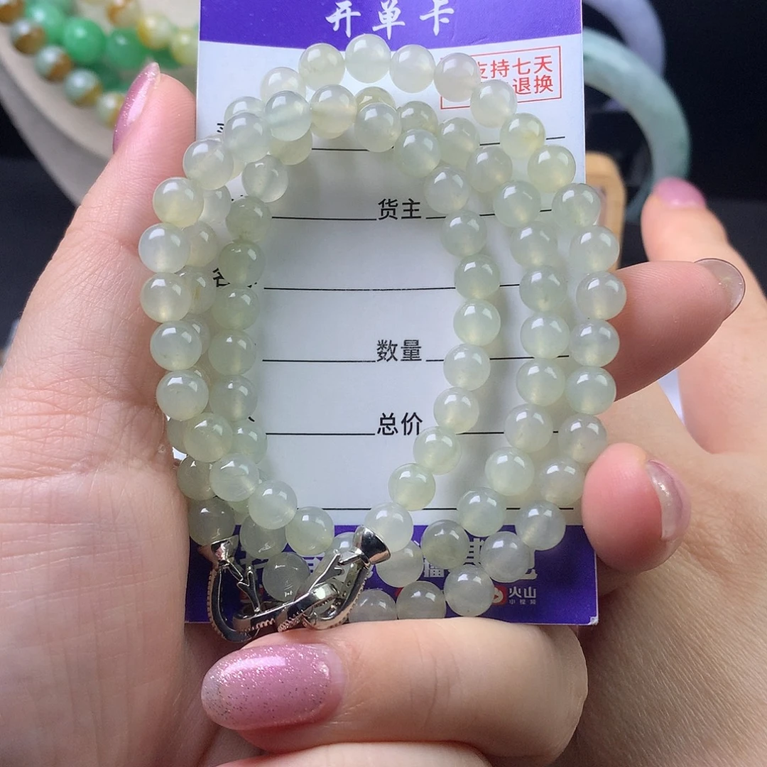 翡翠未镶嵌手链卡6.3