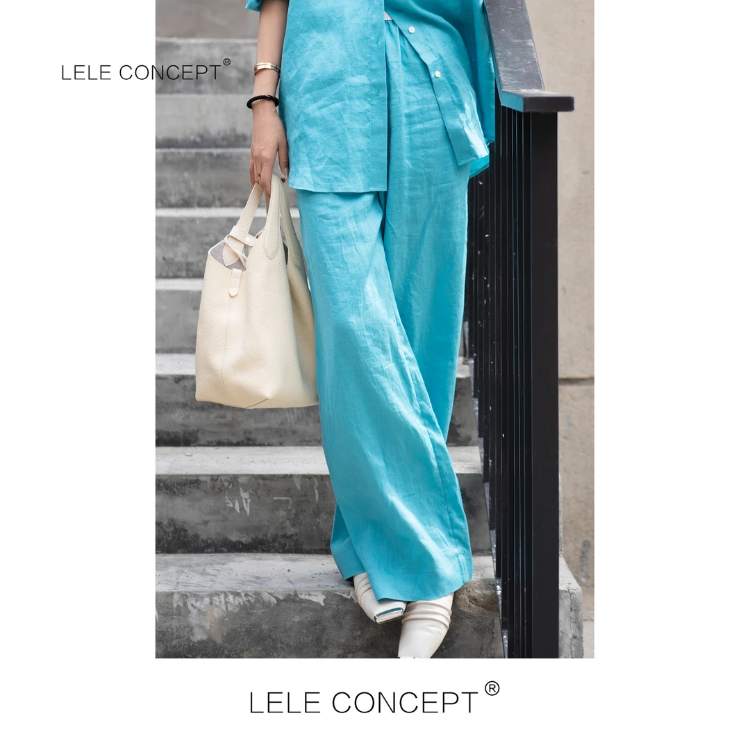 LELE CONCEPT丨时尚色彩感两色阔腿麻裤K0311