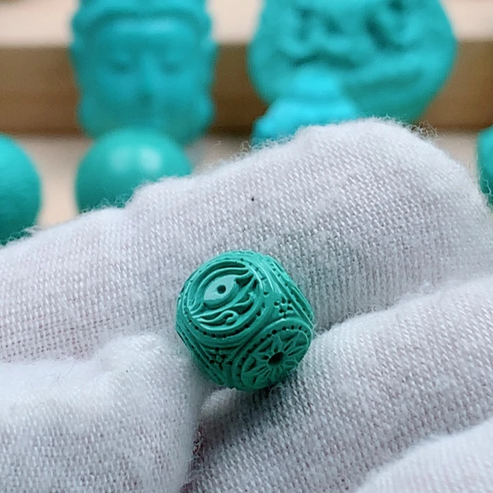 绿松石未镶嵌六方珠