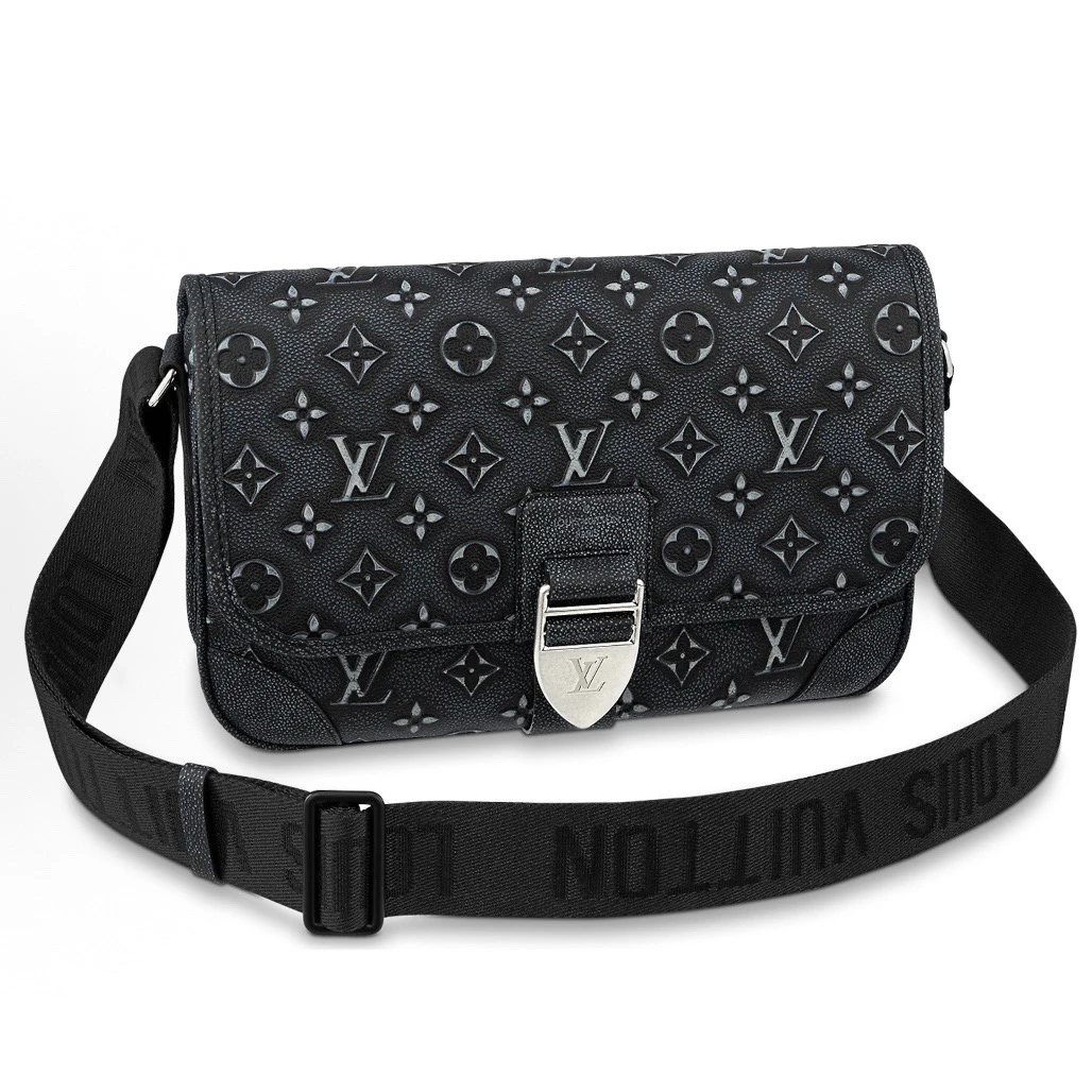 99新 LouisVuitton/路易威登 Archy系列浮雕印花单肩包 G005