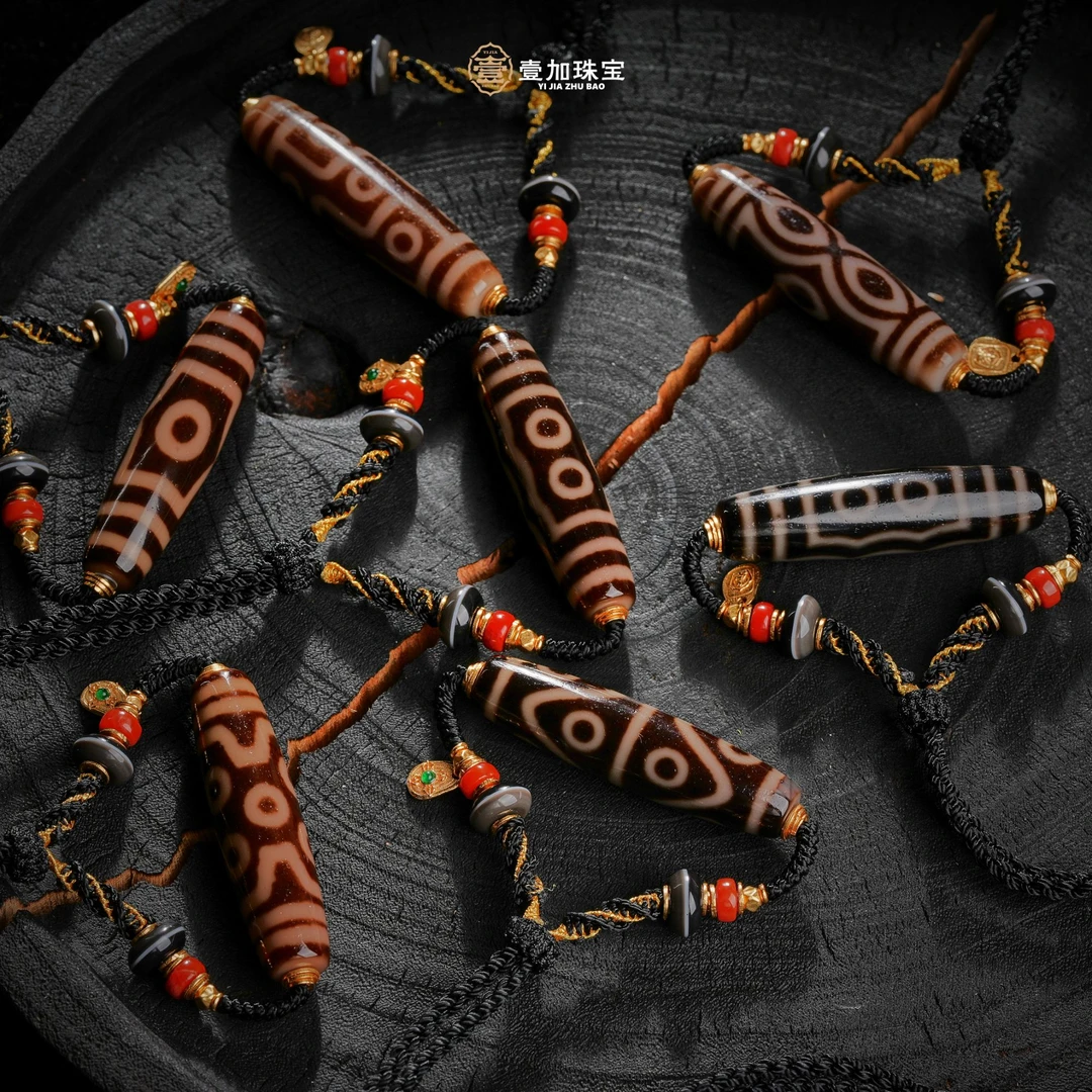壹加小羊/吴系黑橘手工大号系列玛瑙锁骨链多样性发一个