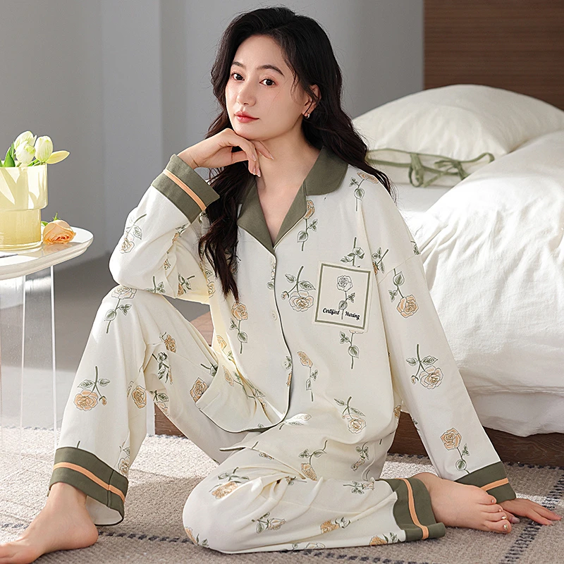 A001-A699 睡衣女春秋冬款宽松时尚休闲家居服两件套装