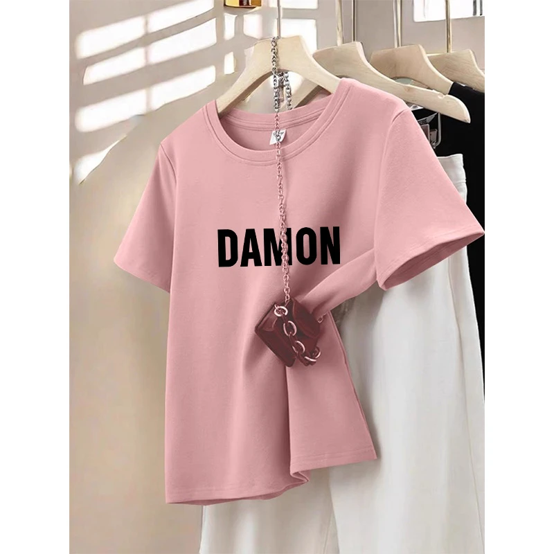 磨毛加厚短袖t恤女春夏秋季新款时尚百搭设计感上衣加厚款打底衫