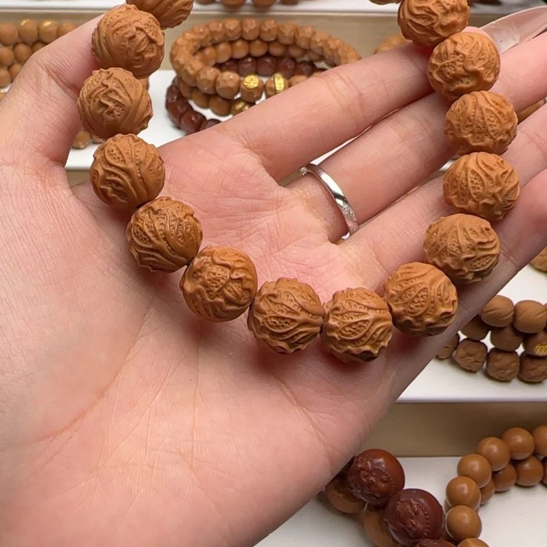 猴头核桃吊坠二等白菜百财微瑕款14mm