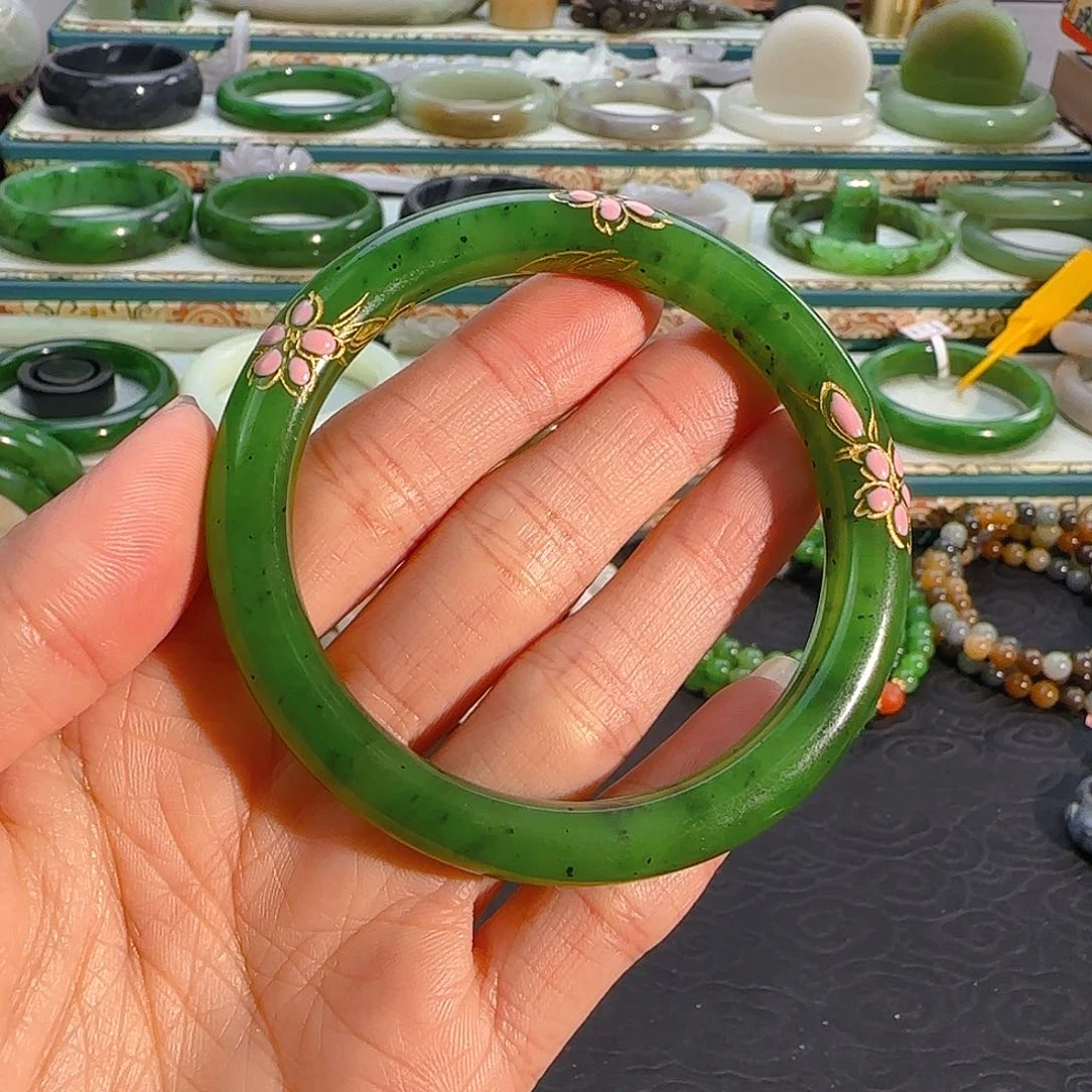 未镶嵌手镯和田玉碧玉美人条