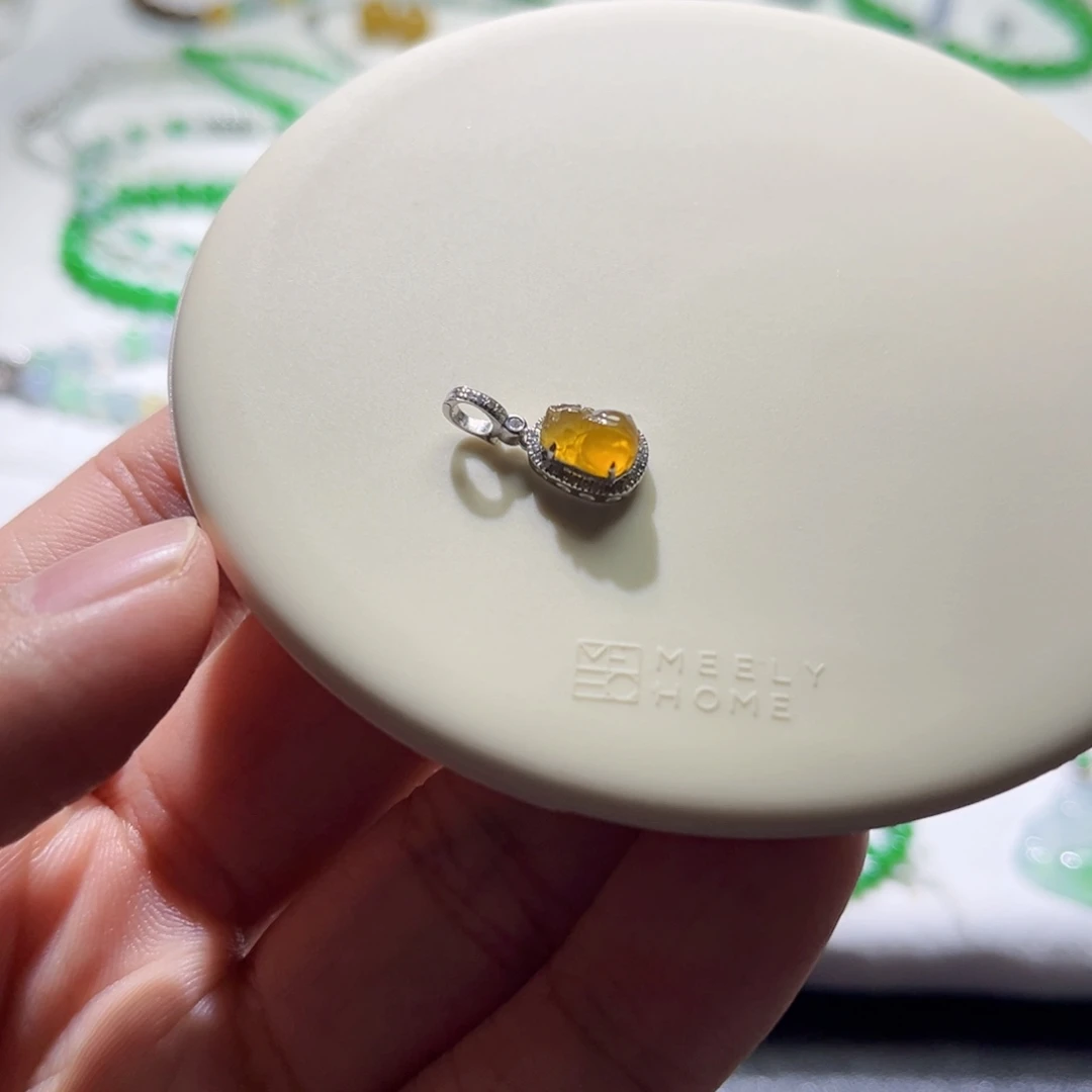 散珠翡翠18k提溜