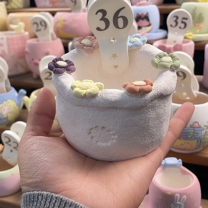 36……手工手绘花盆