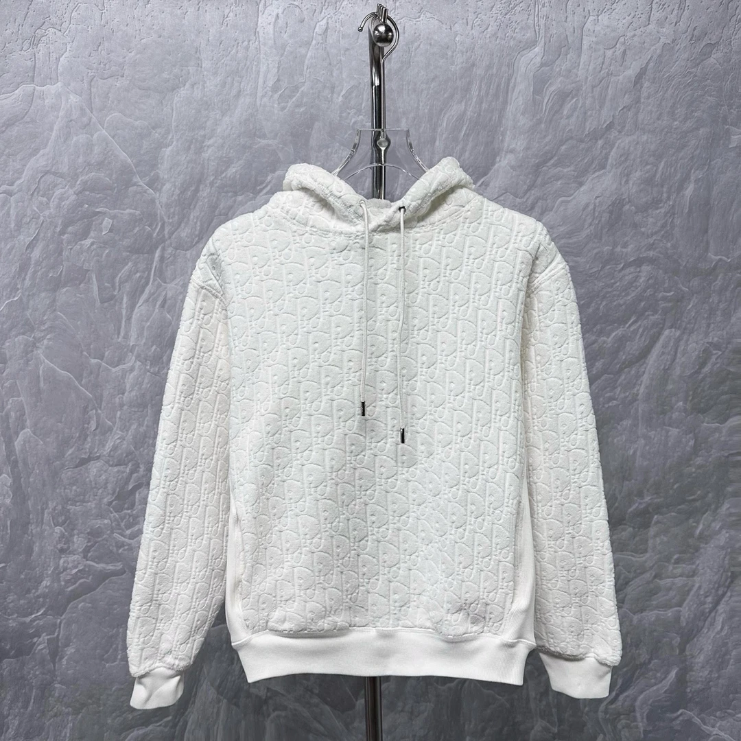 未使用 DIOR/迪奥 满印毛巾连帽卫衣 XL码 J01382