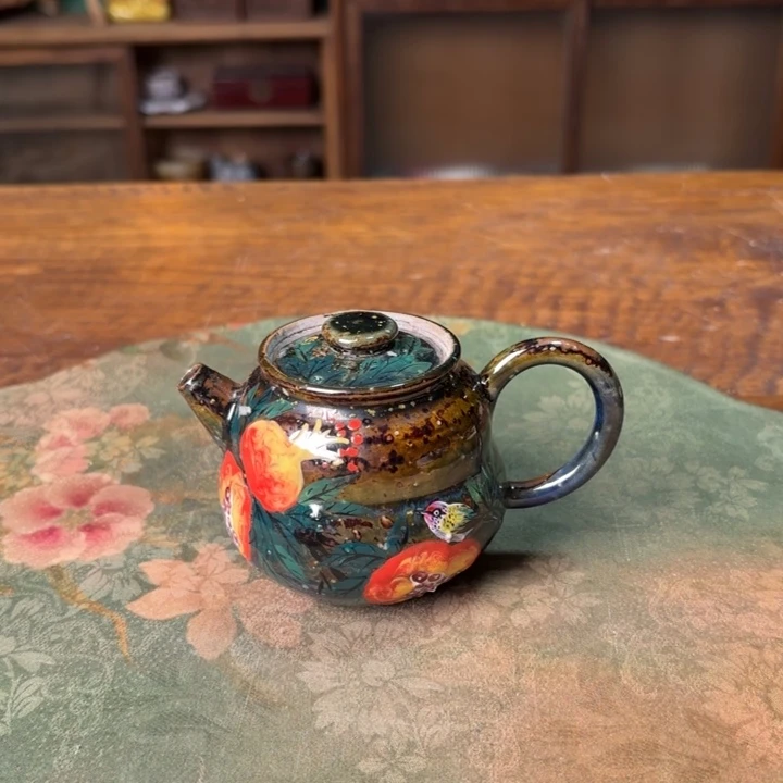 珠***峰柴烧纯手工手绘陶瓷