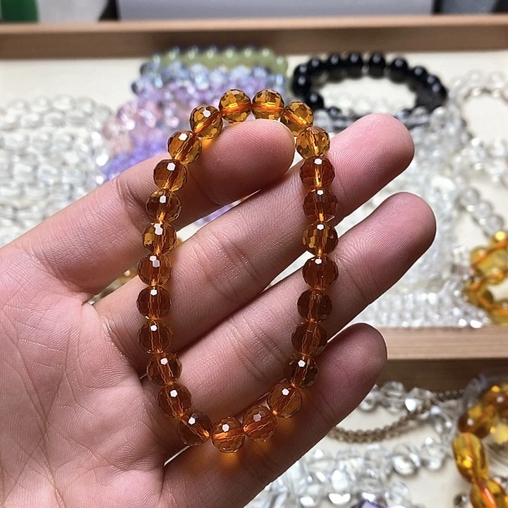 太****非金属卡8mm刻面老姜黄