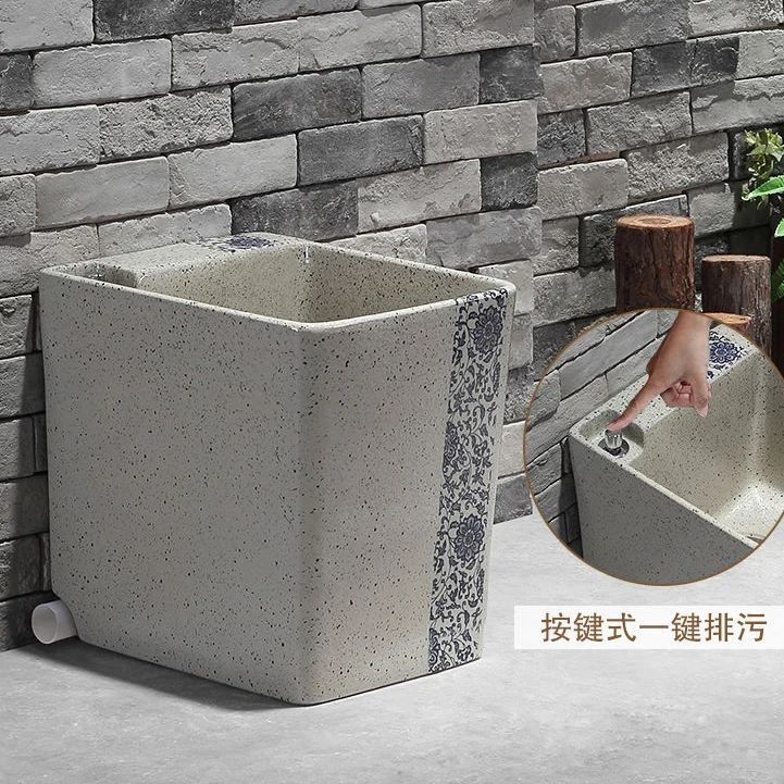 2025新款室外拖把池户外庭院洗拖把池地拖盆卫生间墩布池刮拖布池