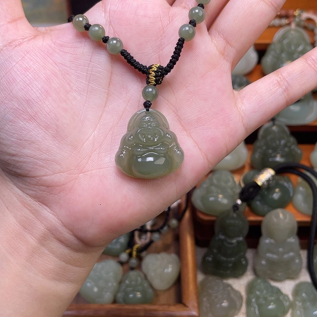 和田玉未镶嵌颈饰25佛