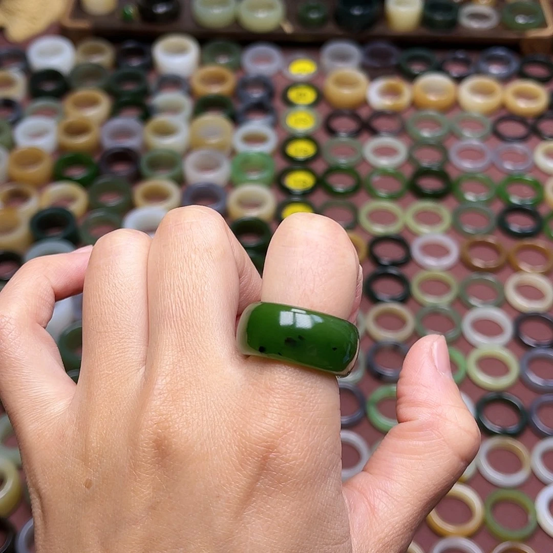 和田玉戒指未镶嵌17.3无鉴赏