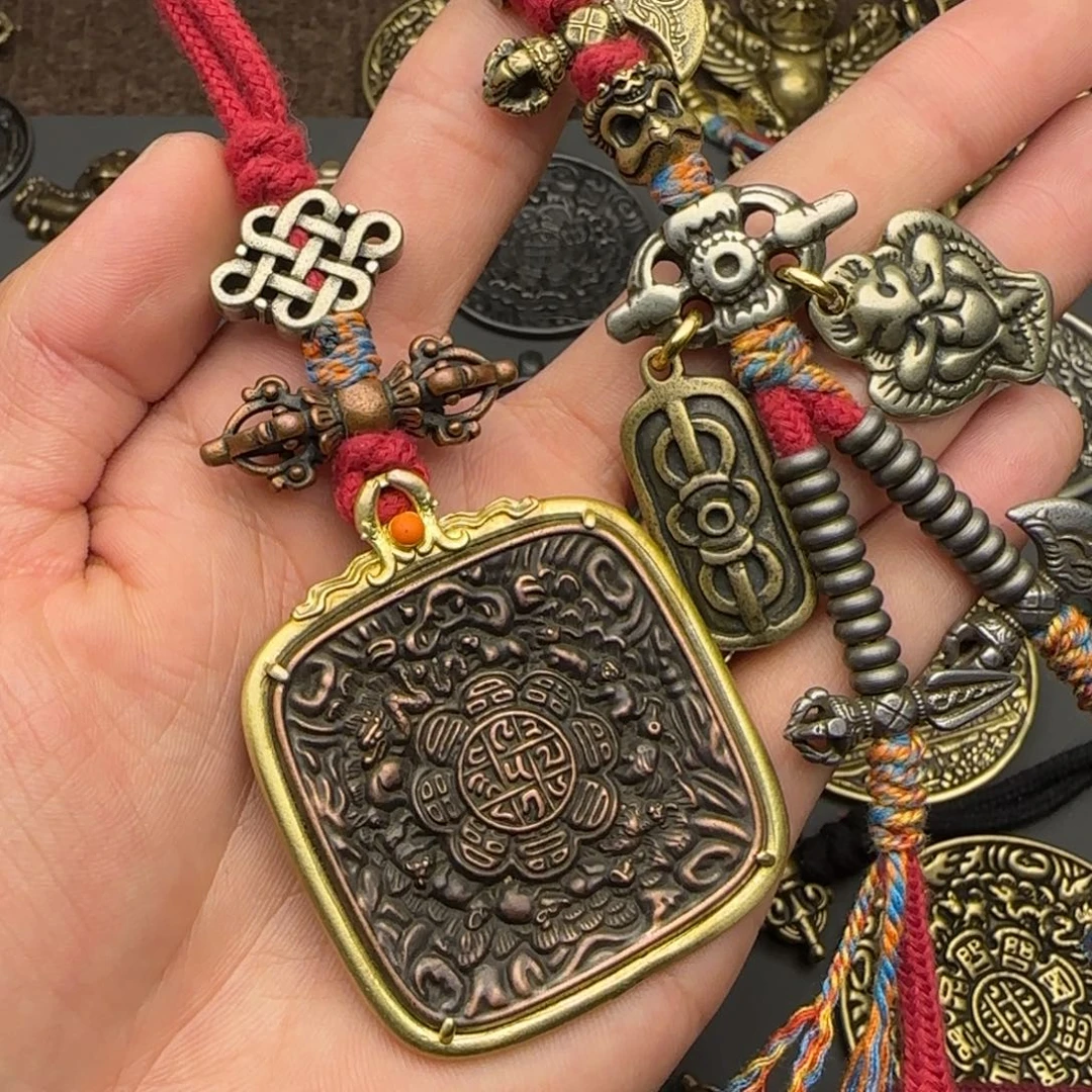 老铜九宫牌吊坠喜欢的来