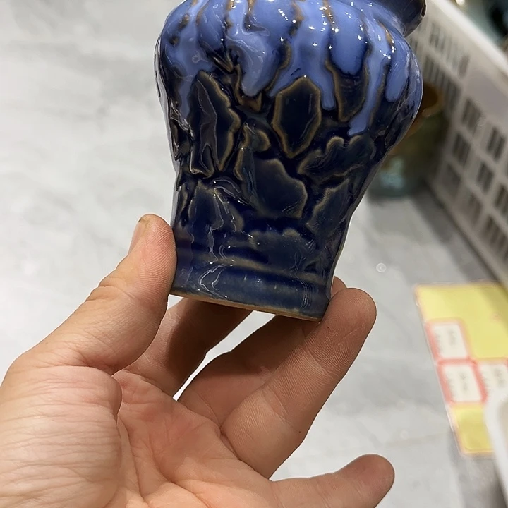 瓷片花盆多肉植物艺术品