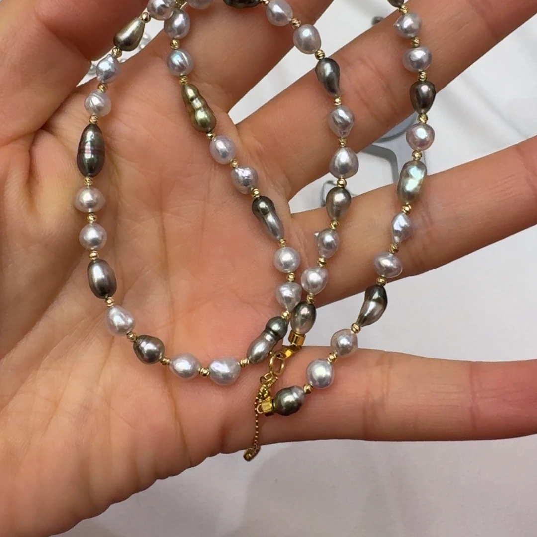 海水珍珠颈饰18K金镶嵌