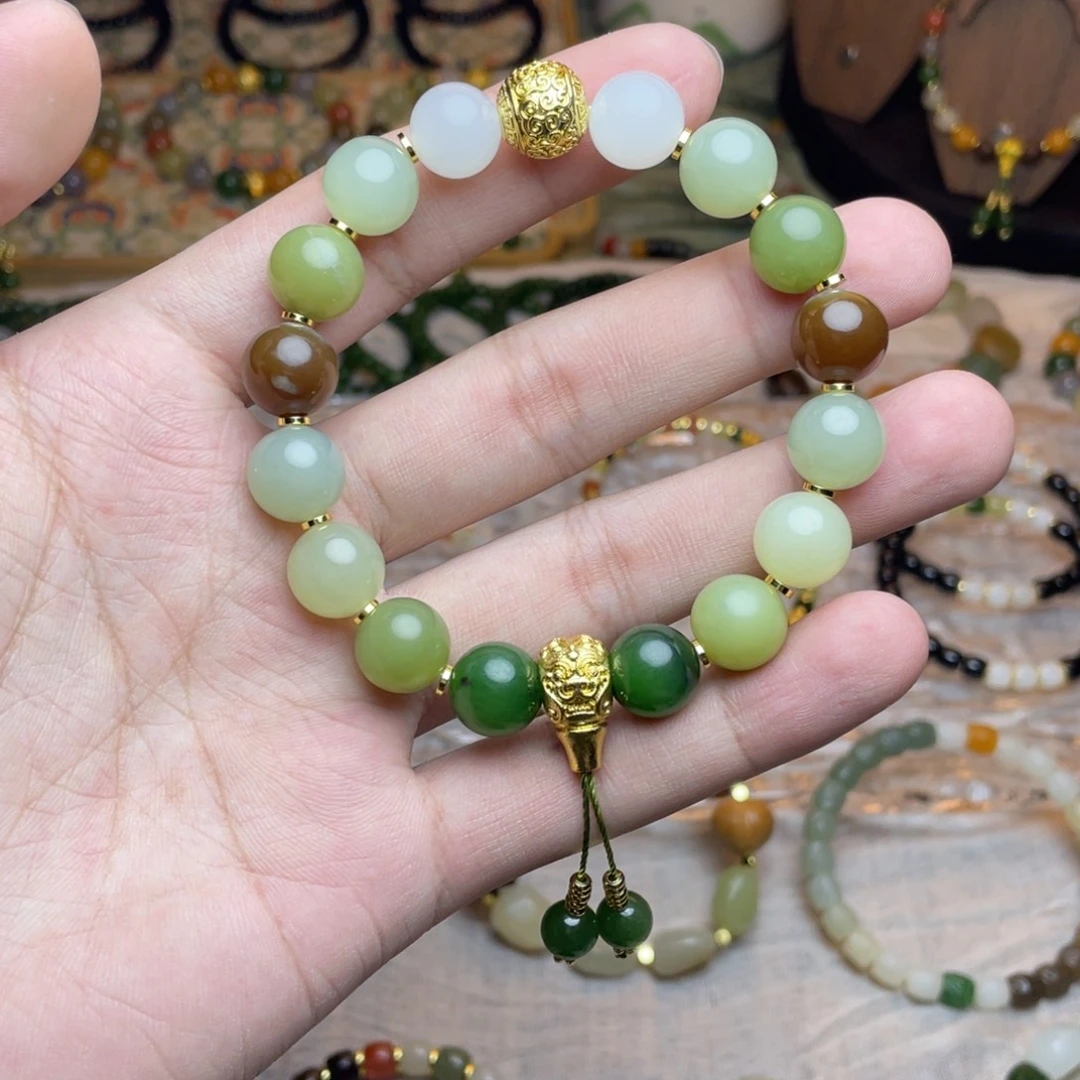 和田玉未镶嵌手链