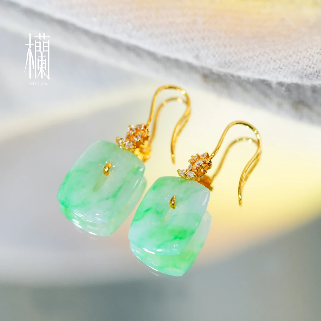 【福贝】18k翡翠耳饰-LS7933036-多样性发一