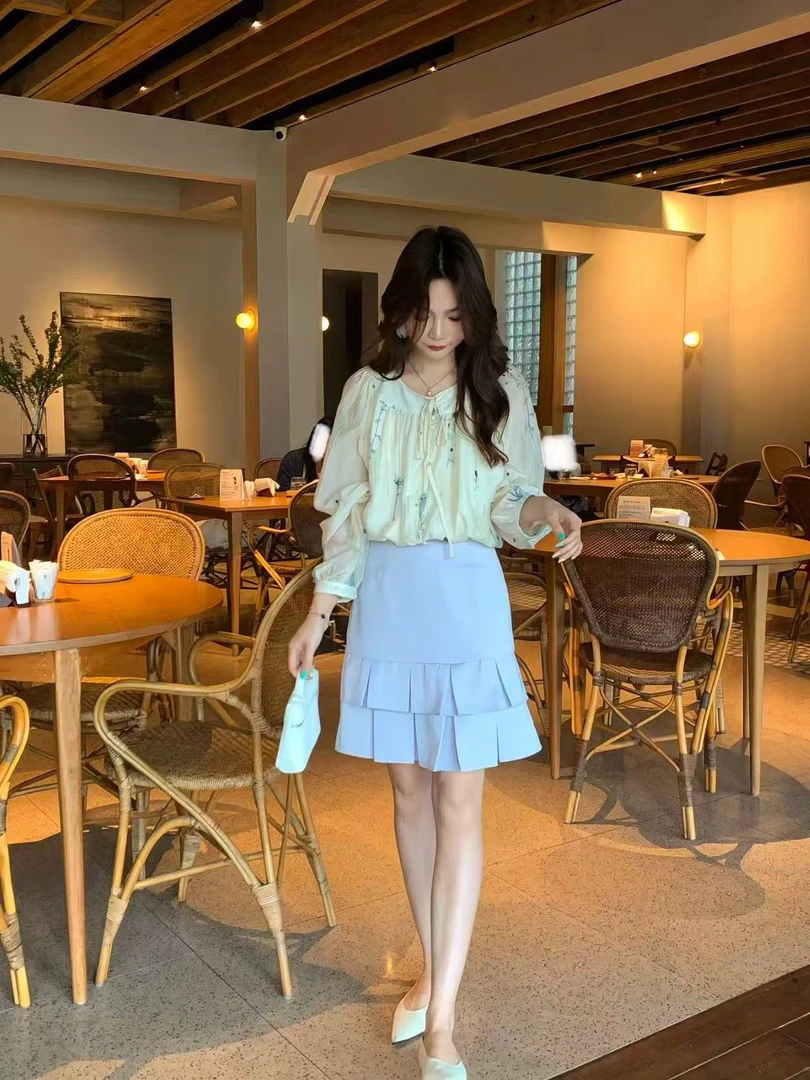 【DUOMI】春季新款百搭时尚韩版小众设计风衬衫上衣女D6521