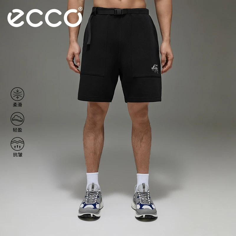 ECCO×白山联名系列 25新休闲户外软壳裤短裤男款EW251P006
