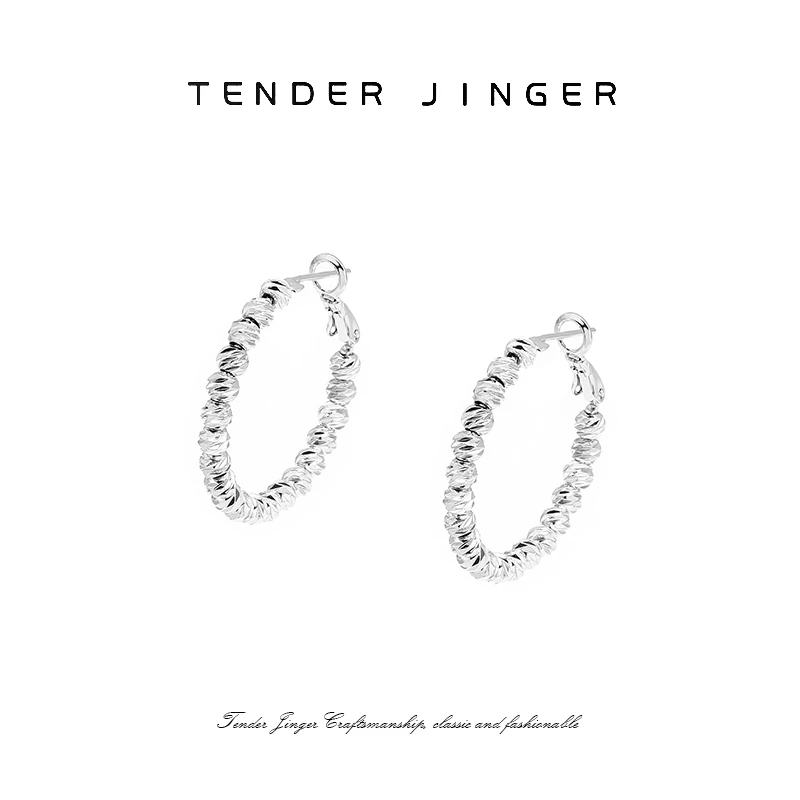 Tender Jinger 铜合金耳饰 新款轻奢多圆圈耳环耳钉高级感百搭