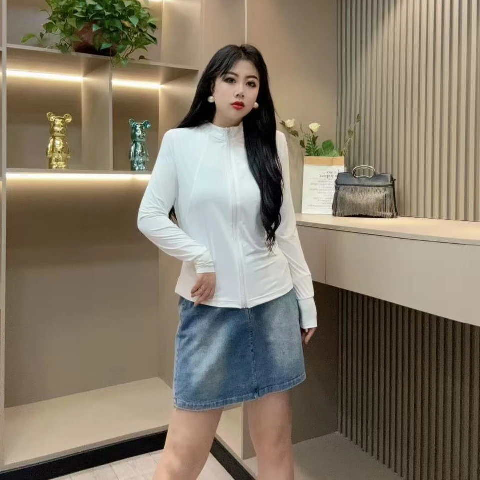 防晒外套-千 25528 时尚收腰清凉舒适百搭款胖MM大码女装新款