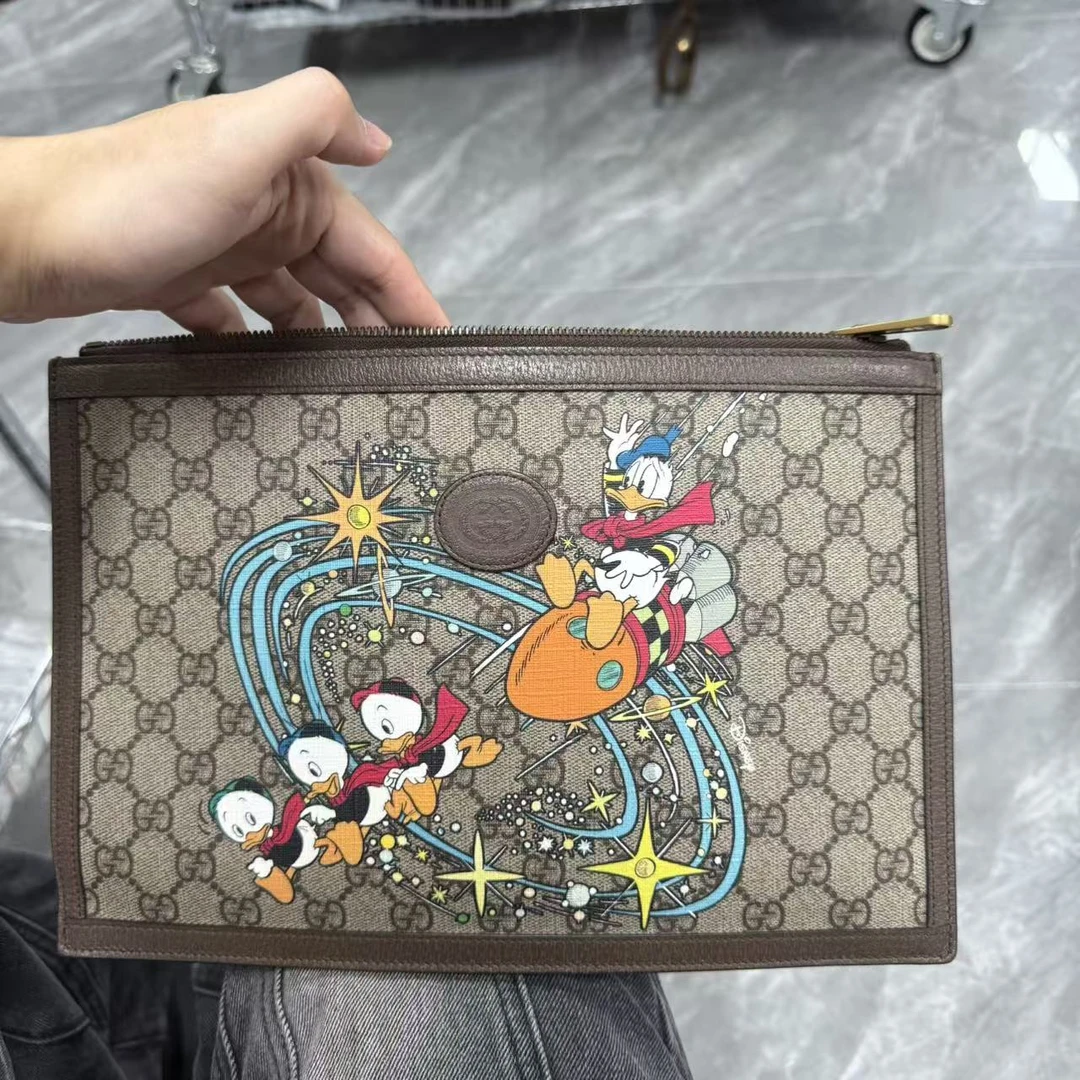 99新 GUCCI/古驰 【安则专属】老花retro手拿包