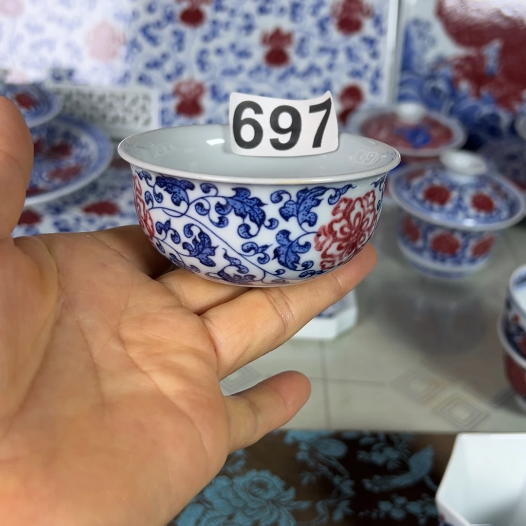 现代瓷青花工艺釉里红