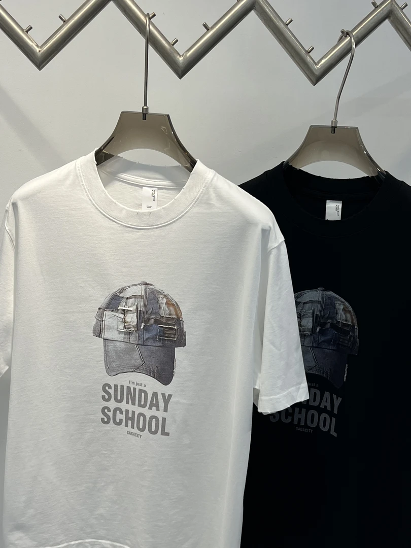 88655夏季新款美式复古水洗做旧短袖T恤男宽松休闲百搭半袖体恤潮