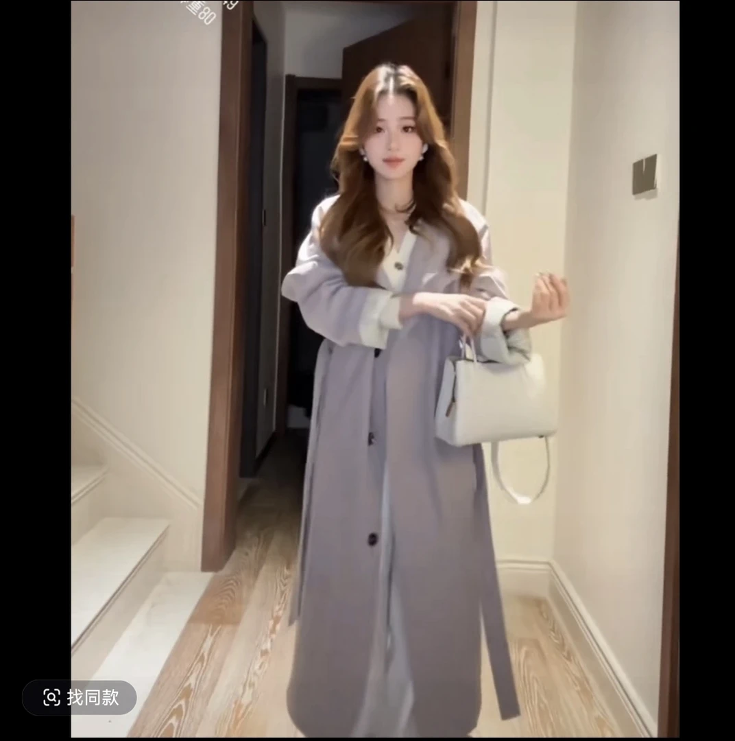 90白鸭绒羽绒风衣韩版休闲立领气质宽松显瘦冬季新款保暖百搭外套