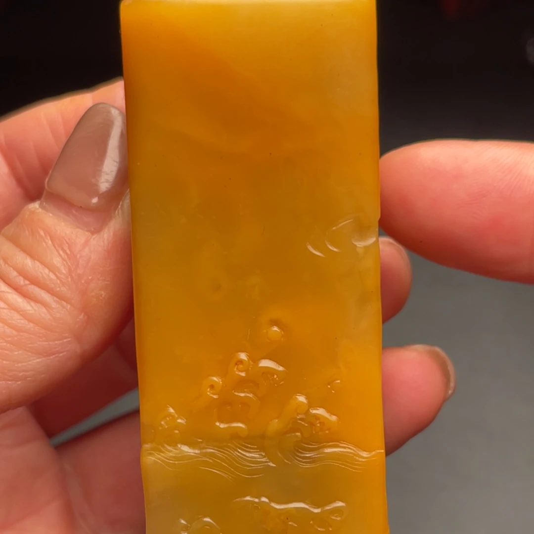 田黄石田黄石手把件印章摆件