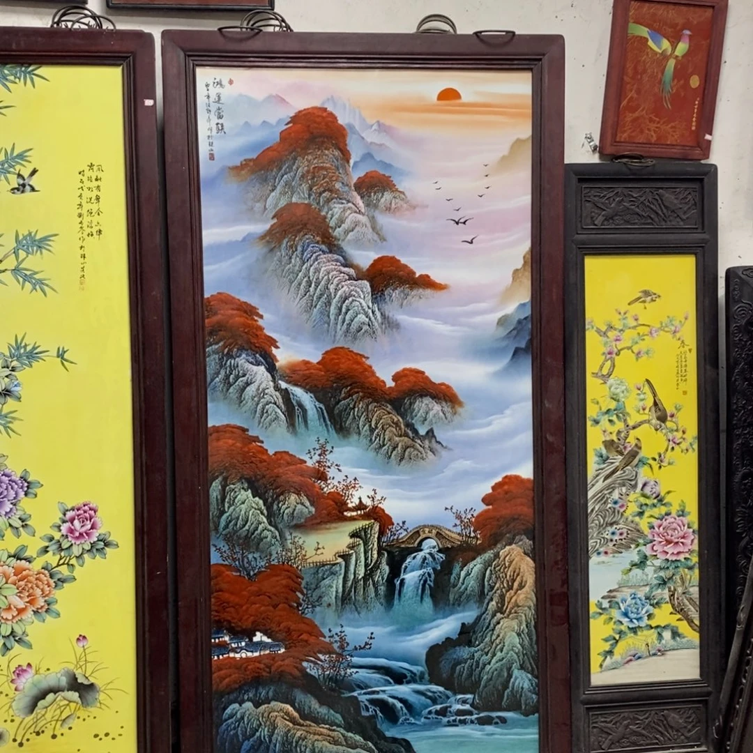 瓷185*96 景德镇瓷板画柴窑烧制