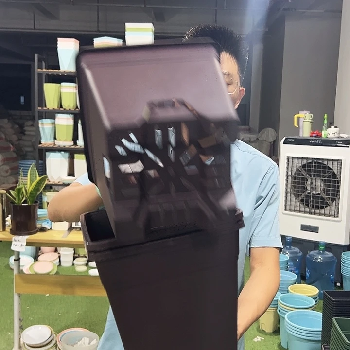 方盆口26高28紫砂色3只无托